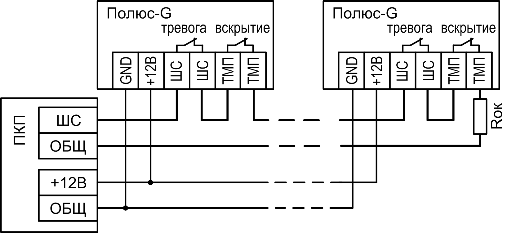 Полюс-G — извещатель охранный удара и наклона