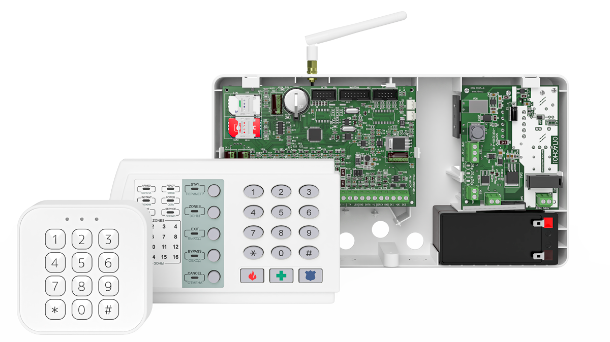 Панель охранно-пожарная „Контакт GSM-5-2 (без голоса) RITM.LINK“ с контролем АКБ